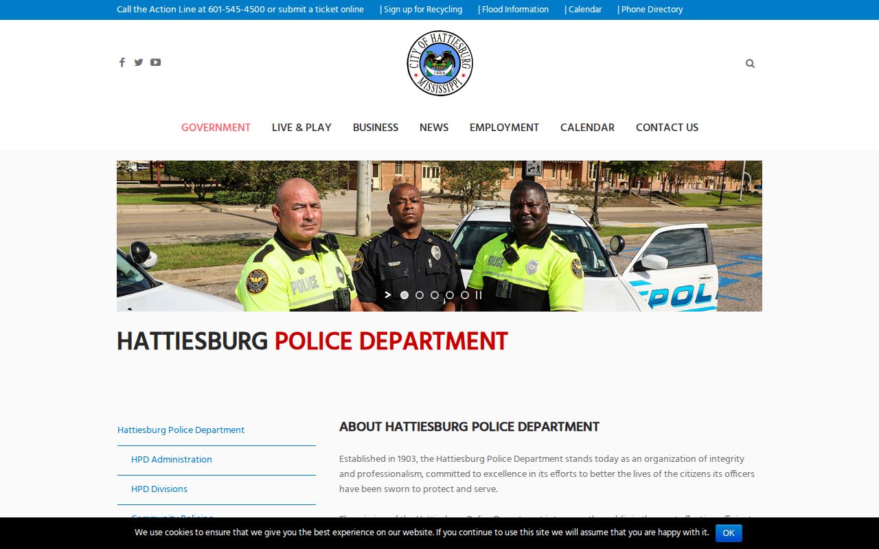 Hattiesburg Police Department official records and arrest information